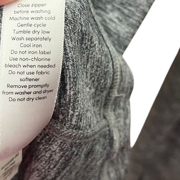 Athleta Pacifica Long Sleeve Top Gray XS Thumb Holes Ruched - Picture 12 of 14